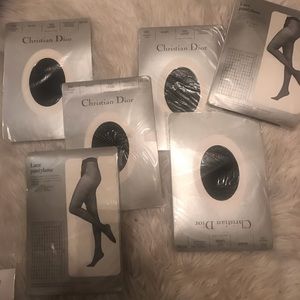 Dior black lace tights